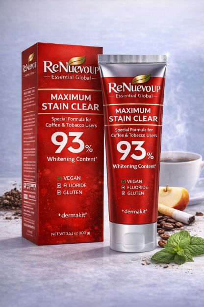 Picture of MAXIMUM STAIN CLEAR TOOTHPASTE 93% WHITENING CONTENT