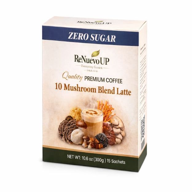 Picture of 10 MUSHROOM LATTE COFFEE – PREMIUM BLEND (ZERO SUGAR)