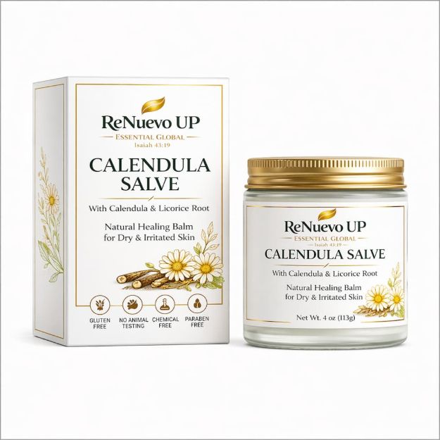 Picture of CALENDULA HEALING SALVE 4 OZ – SOOTHING BALM FOR DRY & IRRITATED SKIN