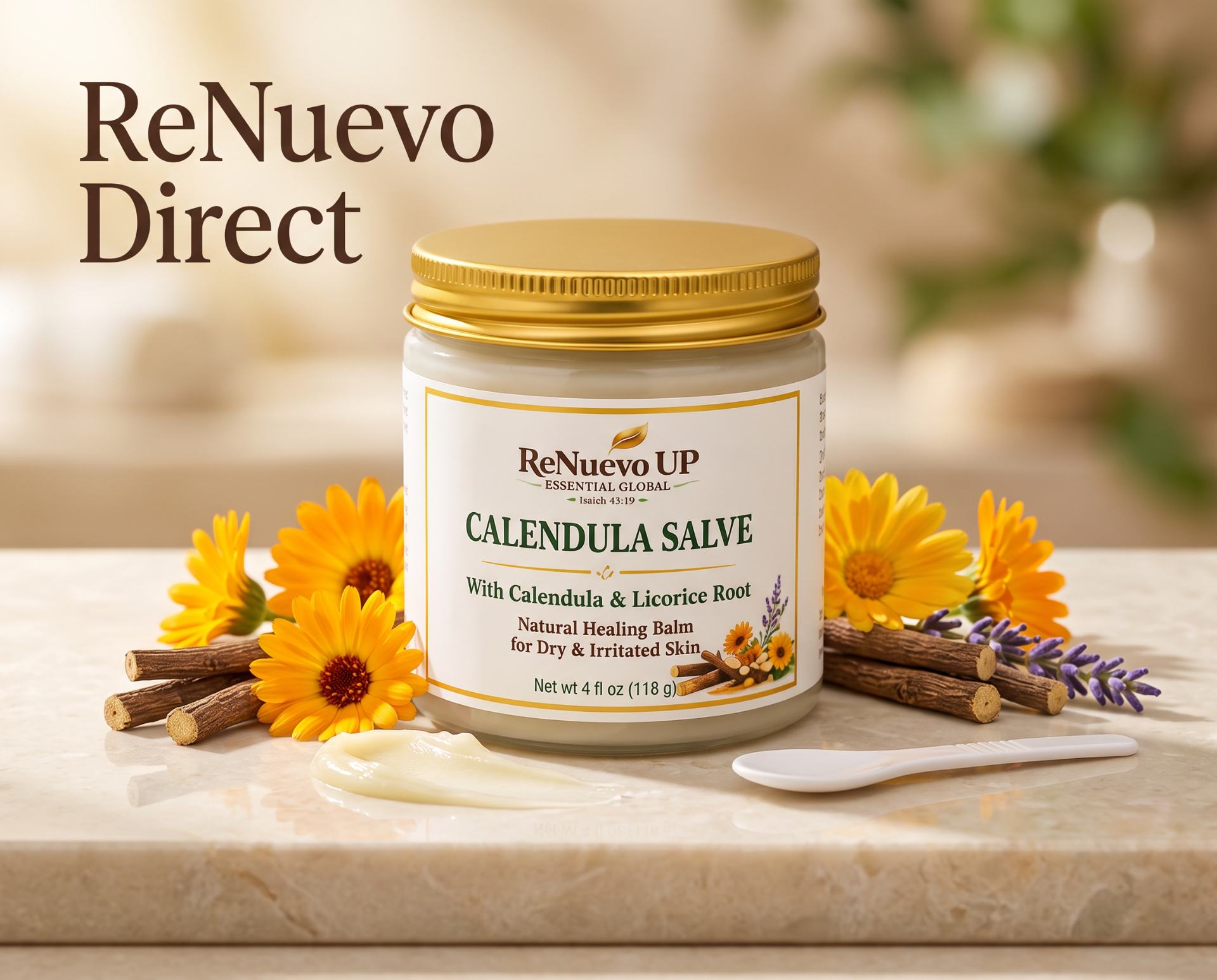 Imagen para la categoría BÁLSAMO DE CALÉNDULA 4 OZ – CUIDADO CALMANTE PARA PIEL SECA E IRRITADA