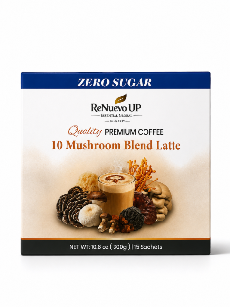 Picture of 10 Mushroom Latte Coffee – Premium Blend (Zero Sugar) | 1 Box