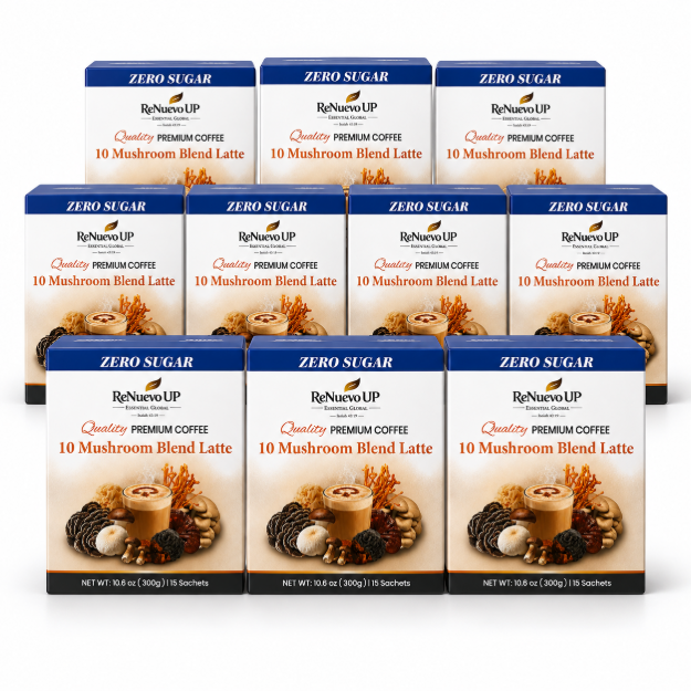 Picture of 10 Mushroom Latte Coffee – Premium Blend (Zero Sugar) | 10 Boxes