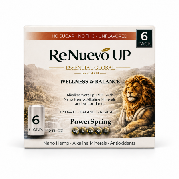 Picture of PowerSpring Alkaline Water + Nano Hemp (Unflavored) | 1 Six-Pack