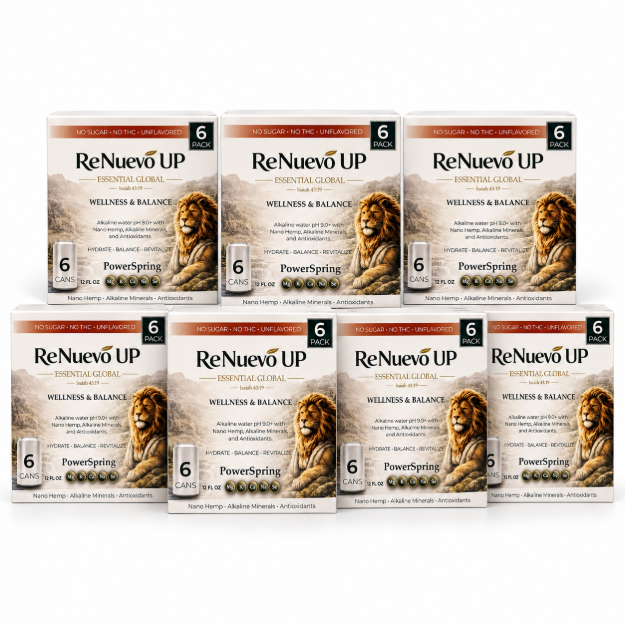 Picture of PowerSpring Alkaline Water + Nano Hemp (Unflavored) | 7 Six-Packs
