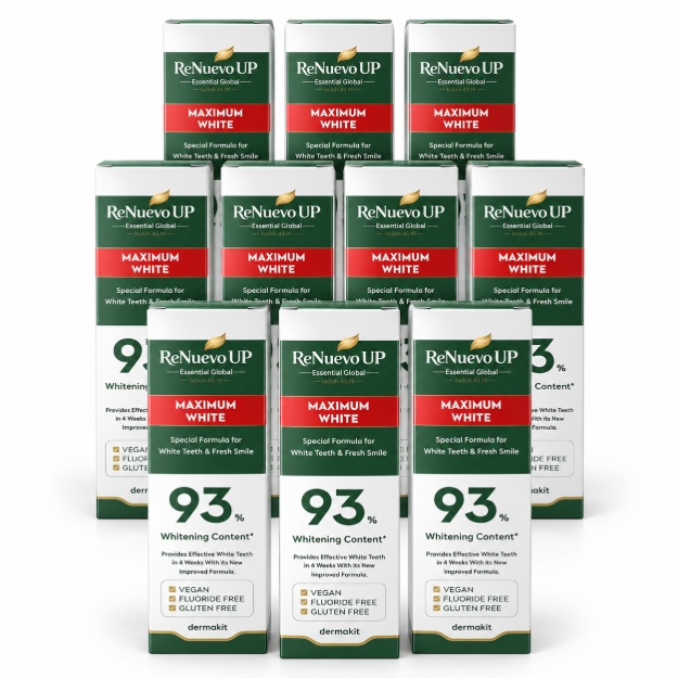 Picture of Maximum White Toothpaste – 93% Whitening Content | 10 Tubes