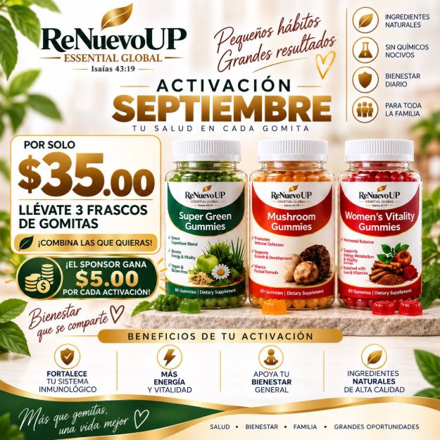 Imagen de Paquete ReNuevo UP de Gomitas Mix & Match – Elige 3 Frascos